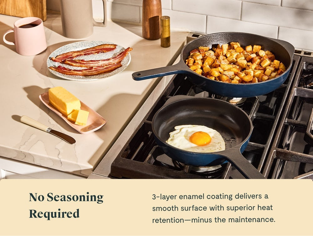 Enameled Cast Iron Skillet Duo - Image 4
